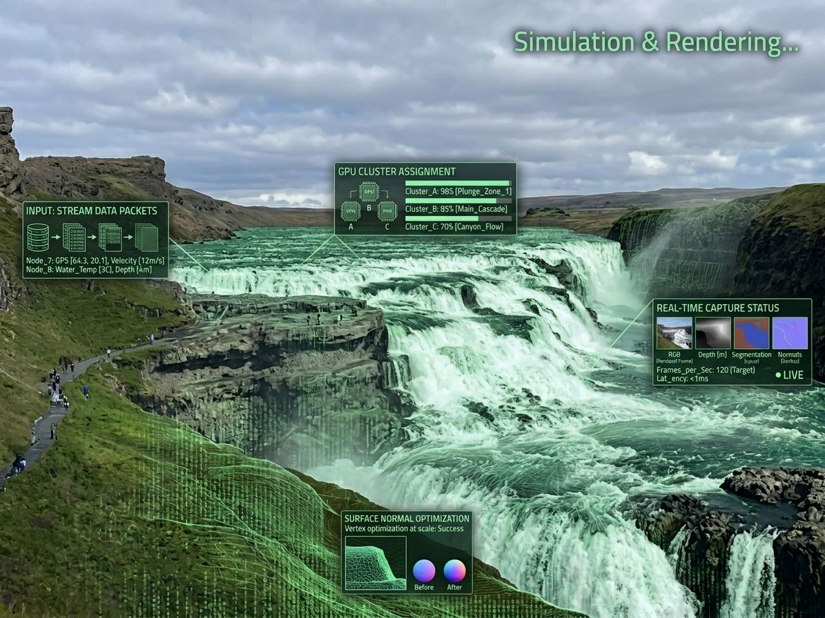 Distributed simulation and rendering